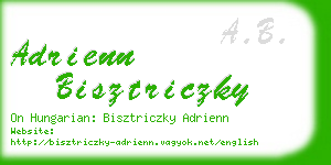 adrienn bisztriczky business card